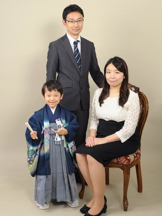 七五三の家族写真