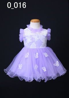 紫の6ヶ月女児ドレス