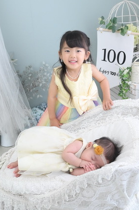 お誕生日の家族写真