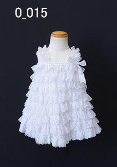 白の6ヶ月女児ドレス