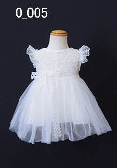 白の6ヶ月女児ドレス