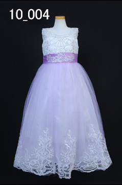 紫の10歳女児ドレス
